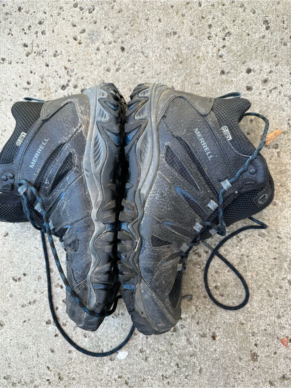 Merrell Men's Black and Blue Trail Boots